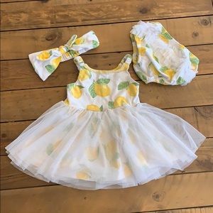 Catherine Malandrino Mini Baby Lemon Tutu Dress